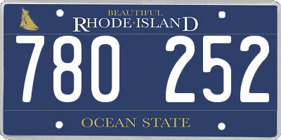RI license plate 780252