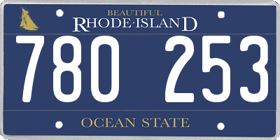 RI license plate 780253