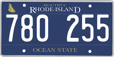 RI license plate 780255