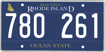 RI license plate 780261