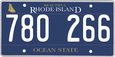 RI license plate 780266