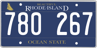 RI license plate 780267