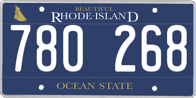 RI license plate 780268