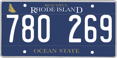 RI license plate 780269