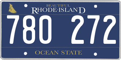 RI license plate 780272