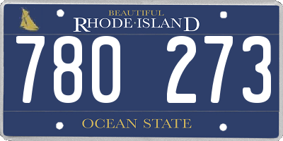 RI license plate 780273