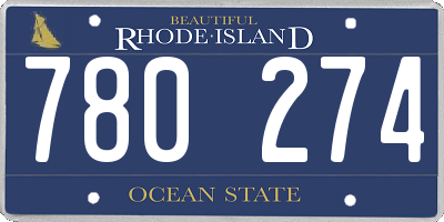 RI license plate 780274