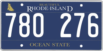 RI license plate 780276