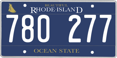RI license plate 780277