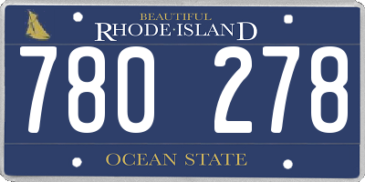 RI license plate 780278