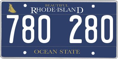 RI license plate 780280