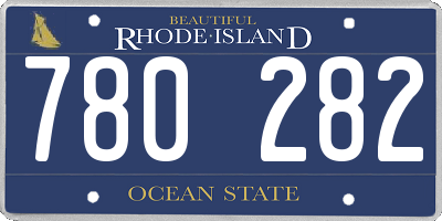 RI license plate 780282