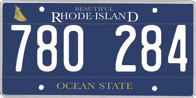RI license plate 780284
