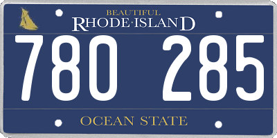 RI license plate 780285
