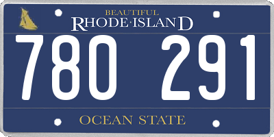 RI license plate 780291