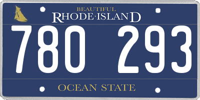 RI license plate 780293