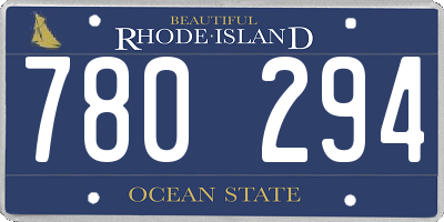 RI license plate 780294