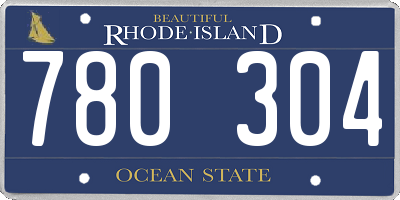 RI license plate 780304