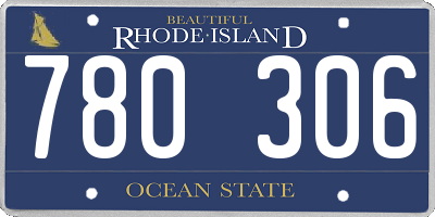 RI license plate 780306