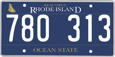 RI license plate 780313