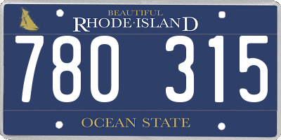 RI license plate 780315