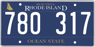 RI license plate 780317
