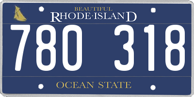 RI license plate 780318