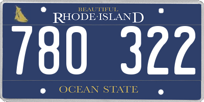 RI license plate 780322
