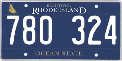 RI license plate 780324