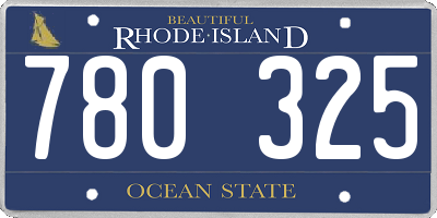 RI license plate 780325