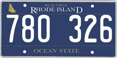 RI license plate 780326