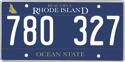 RI license plate 780327