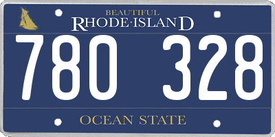 RI license plate 780328