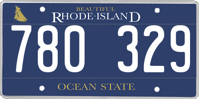 RI license plate 780329