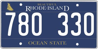 RI license plate 780330
