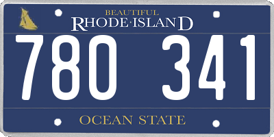 RI license plate 780341