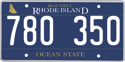RI license plate 780350