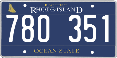 RI license plate 780351
