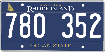 RI license plate 780352
