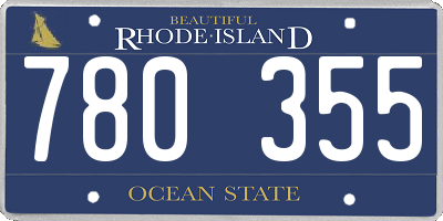 RI license plate 780355