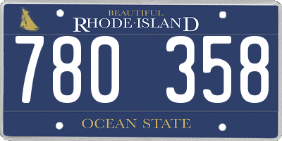 RI license plate 780358