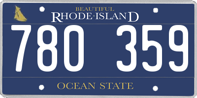 RI license plate 780359