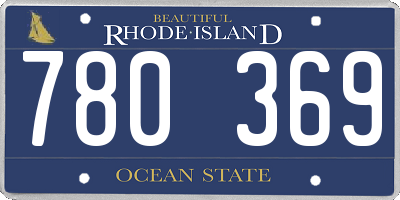 RI license plate 780369