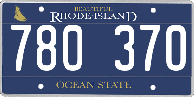RI license plate 780370