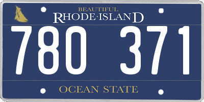 RI license plate 780371