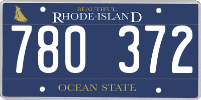RI license plate 780372
