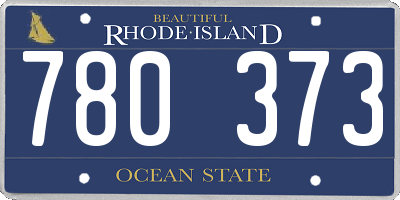 RI license plate 780373