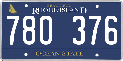 RI license plate 780376