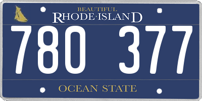 RI license plate 780377