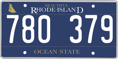 RI license plate 780379